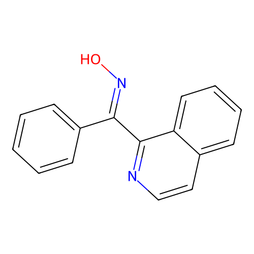 N-[isoquinolin-1-yl(phenyl)methylidene]hydroxylamine structure