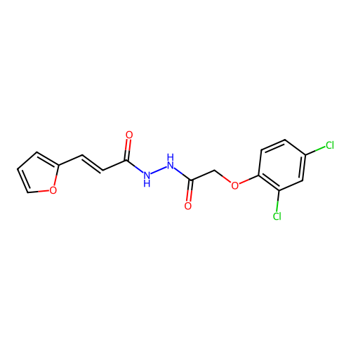 (E)-N'-(2-(2,4-dichlorophenoxy)acetyl)-3-(furan-2-yl)acrylohydrazide structure