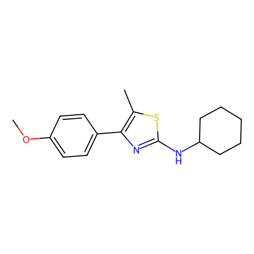N-cyclohexyl-4-(4-methoxyphenyl)-5-methyl-1,3-thiazol-2-amine structure