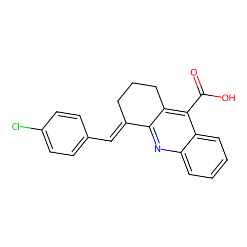 4-(4-Chloro-benzylidene)-1,2,3,4-tetrahydro-acridine-9-carboxylic acid structure