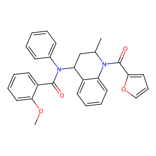 N-(1-(furan-2-carbonyl)-2-methyl-1,2,3,4-tetrahydroquinolin-4-yl)-2-methoxy-N-phenylbenzamide structure