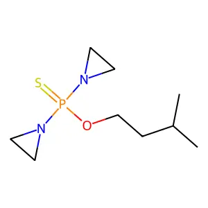 Isopentyl alcohol, O-bis(1-aziridinyl)phosphinothioate structure