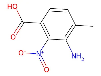 3-Amino-4-methyl-2-nitrobenzoic acid structure