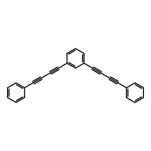 Benzene, 1,3-bis(4-phenyl-1,3-butadiynyl)- structure