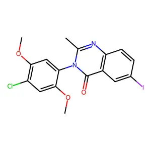 4(3H)-Quinazolinone, 3-(4-chloro-2,5-dimethoxyphenyl)-6-iodo-2-methyl- structure