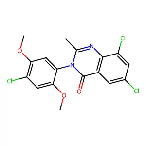 4(3H)-Quinazolinone, 3-(4-chloro-2,5-dimethoxyphenyl)-6,8-dichloro-2-methyl- structure