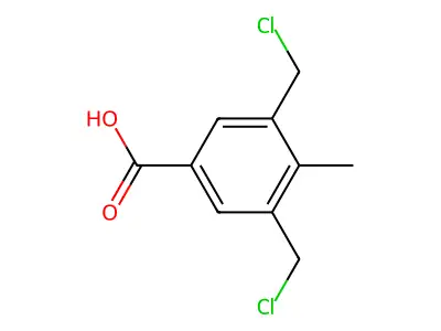 3,5-Bis(chloromethyl)-4-methylbenzoic acid structure