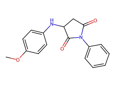 3-[(4-Methoxyphenyl)amino]-1-phenylpyrrolidine-2,5-dione structure