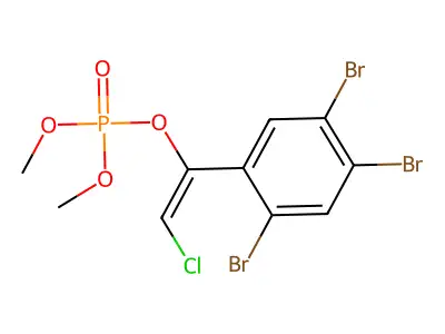[2-Chloro-1-(2,4,5-tribromophenyl)ethenyl] dimethyl phosphate structure