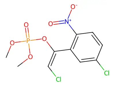 [2-Chloro-1-(5-chloro-2-nitrophenyl)ethenyl] dimethyl phosphate structure