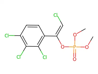 [2-Chloro-1-(2,3,4-trichlorophenyl)ethenyl] dimethyl phosphate structure