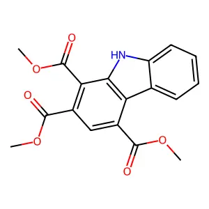 Trimethyl 9H-carbazole-1,2,4-tricarboxylate structure