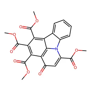 Tetramethyl 4-oxo-4H-pyrido[3,2,1-jk]carbazole-1,2,3,6-tetracarboxylate structure