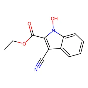 Ethyl 3-cyano-1-hydroxy-indole-2-carboxylate structure