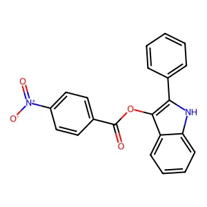 (2-phenyl-1H-indol-3-yl) 4-nitrobenzoate structure