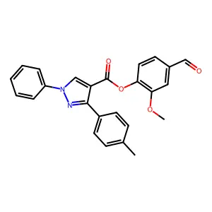 (4-Formyl-2-methoxyphenyl) 3-(4-methylphenyl)-1-phenylpyrazole-4-carboxylate structure