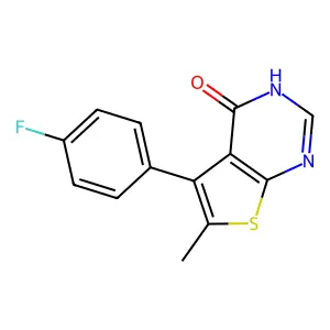 5-(4-fluorophenyl)-6-methylthieno[2,3-d]pyrimidin-4(3H)-one structure