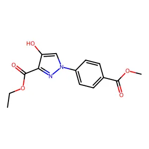 ethyl 4-hydroxy-1-(4-(methoxycarbonyl)phenyl)-1H-pyrazole-3-carboxylate structure