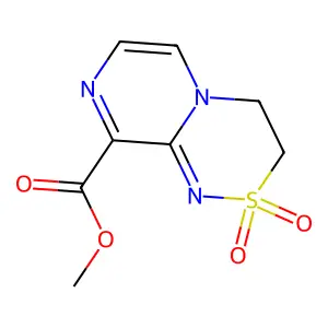Methyl 3,4-dihydropyrazino[2,1-c][1,2,4]thiadiazine-9-carboxylate 2,2-dioxide structure