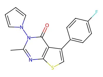 5-(4-Fluorophenyl)-2-methyl-3-(1H-pyrrol-1-YL)thieno(2,3-D)pyrimidin-4(3H)-one structure