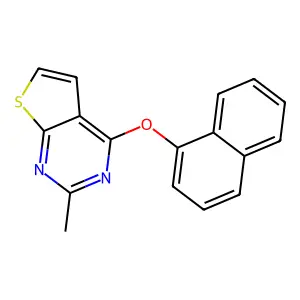 2-Methyl-4-(naphthalen-1-yloxy)thieno[2,3-d]pyrimidine structure