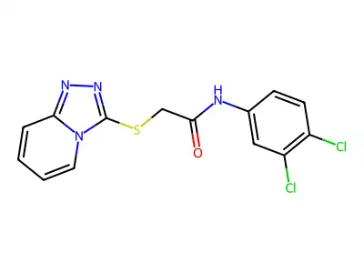 N-(3,4-dichlorophenyl)-2-([1,2,4]triazolo[4,3-a]pyridin-3-ylsulfanyl)acetamide structure
