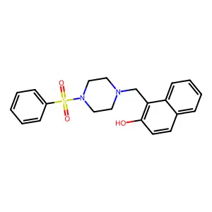 4-[(2-Hydroxynaphthyl)methyl]-1-(phenylsulfonyl)piperazine structure