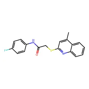 N-(4-fluorophenyl)-2-[(4-methylquinolin-2-yl)sulfanyl]acetamide structure