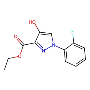 Ethyl 1-(2-fluorophenyl)-4-hydroxypyrazole-3-carboxylate structure