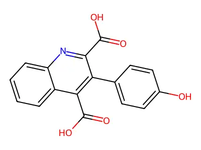 3-(4-hydroxyphenyl)quinoline-2,4-dicarboxylic Acid structure