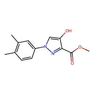 methyl 1-(3,4-dimethylphenyl)-4-hydroxy-1H-pyrazole-3-carboxylate structure