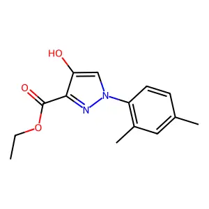 ethyl 1-(2,4-dimethylphenyl)-4-hydroxy-1H-pyrazole-3-carboxylate structure