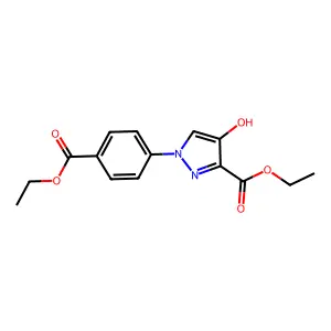 ethyl 1-[4-(ethoxycarbonyl)phenyl]-4-hydroxy-1H-pyrazole-3-carboxylate structure