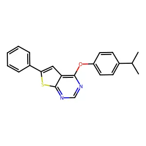 4-(4-Isopropylphenoxy)-6-phenylthieno[2,3-d]pyrimidine structure