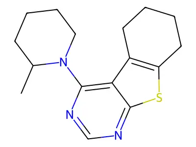 4-(2-Methylpiperidin-1-yl)-5,6,7,8-tetrahydro-[1]benzothiolo[2,3-d]pyrimidine structure