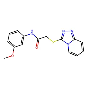 2-([1,2,4]triazolo[4,3-a]pyridin-3-ylthio)-N-(3-methoxyphenyl)acetamide structure