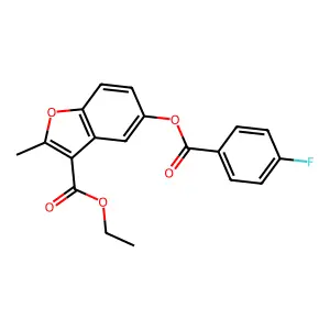 3-(Ethoxycarbonyl)-2-methylbenzo[b]furan-5-yl 4-fluorobenzoate structure