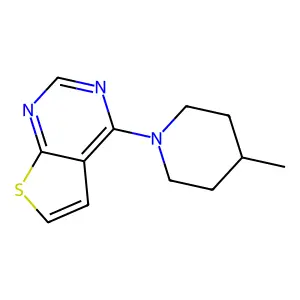 4-(4-Methylpiperidin-1-yl)thieno[2,3-d]pyrimidine structure