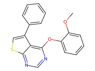 4-(2-Methoxyphenoxy)-5-phenylthieno[2,3-d]pyrimidine structure