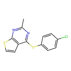 4-[(4-Chlorophenyl)sulfanyl]-2-methylthieno[2,3-d]pyrimidine structure