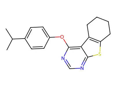 4-(4-Isopropylphenoxy)-5,6,7,8-tetrahydro[1]benzothieno[2,3-d]pyrimidine structure