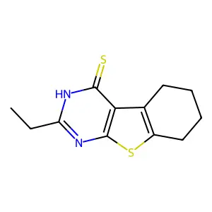 2-ethyl-5,6,7,8-tetrahydro[1]benzothieno[2,3-d]pyrimidine-4(3H)-thione structure