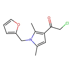 2-chloro-1-(1-((furan-2-yl)methyl)-2,5-dimethyl-1H-pyrrol-3-yl)ethan-1-one structure