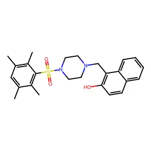 1-{[4-(2,3,5,6-Tetramethylbenzenesulfonyl)piperazin-1-yl]methyl}naphthalen-2-ol structure