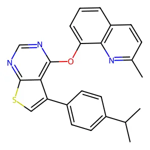 8-{[5-(4-Isopropylphenyl)thieno[2,3-d]pyrimidin-4-yl]oxy}-2-methylquinoline structure