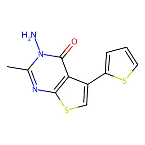 3-amino-2-methyl-5-(2-thienyl)thieno[2,3-d]pyrimidin-4(3H)-one structure