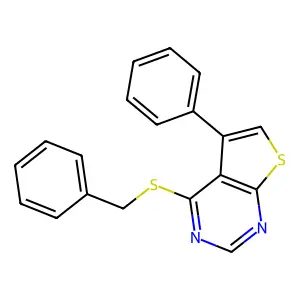 4-Benzylsulfanyl-5-phenylthieno[2,3-d]pyrimidine structure