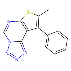 8-Methyl-9-phenyltetrazolo[1,5-c]thieno[3,2-e]pyrimidine structure