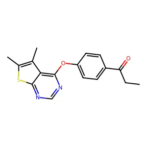 1-[4-(5,6-Dimethylthiopheno[3,2-e]pyrimidin-4-yloxy)phenyl]propan-1-one structure