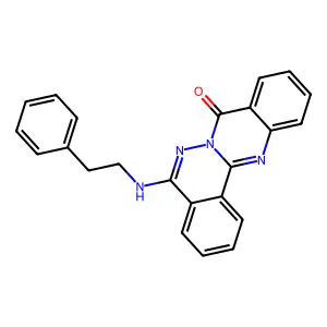 5-[(2-phenylethyl)amino]-8H-phthalazino[1,2-b]quinazolin-8-one structure